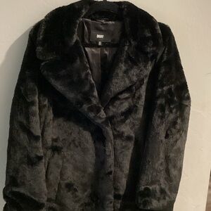 DKNY Women's Elegant Black Teddy Jacket